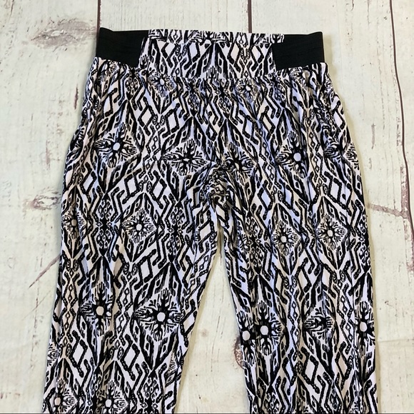 INC International Concepts S Small Pull On Pants Jersey Stretch Knit Boho Print - Picture 3 of 6